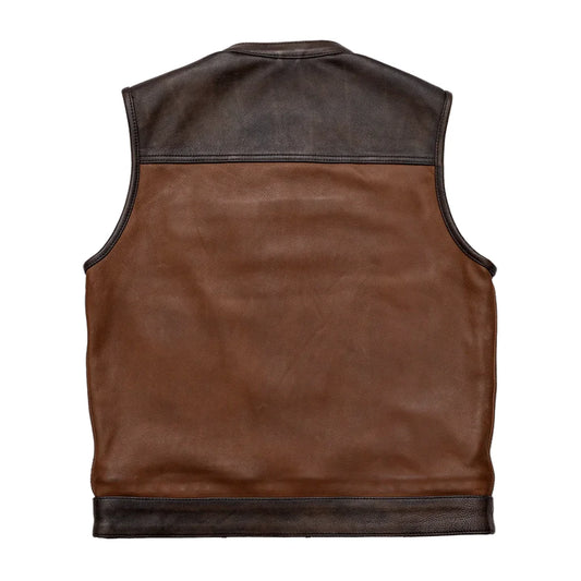 Men's Club Style Leather Motorcycle Vest (Limited Edition) "Gunner"
