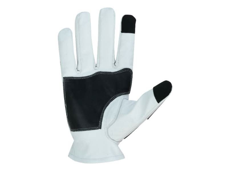 Men's Black on white Skeleton Grip Riding Gloves