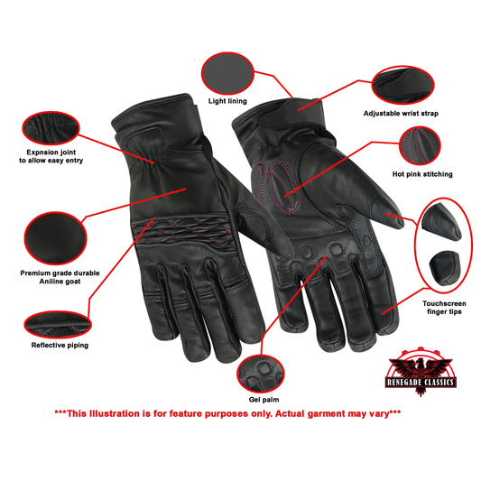 Women's Cruiser Glove (Black/Pink)