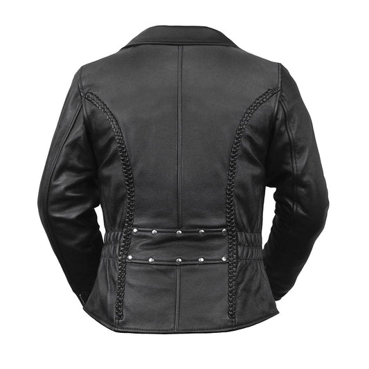 Allure Women's Motorcycle Style Leather Jacket
