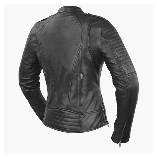 Women's Motorcycle Leather Riding Jacket- "Biker"