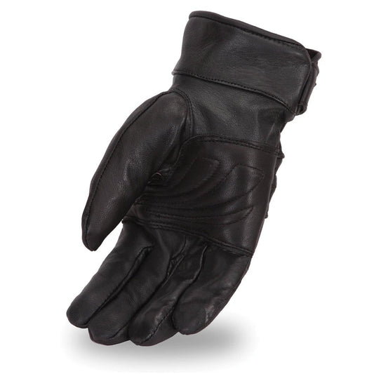 Men's Black Leather "Diablo" Gloves