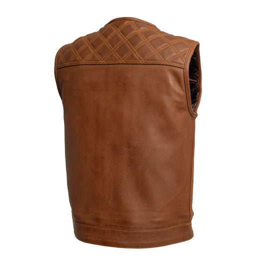 Men's Club Style Motorcycle Leather Vest (limited edition)-Dust Devil