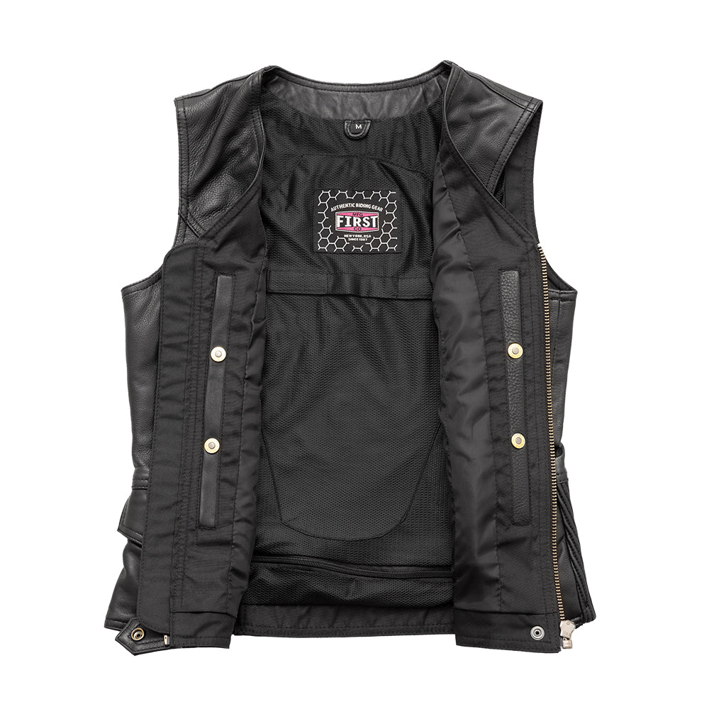 Women's "Lolita" Motorcycle Leather Vest