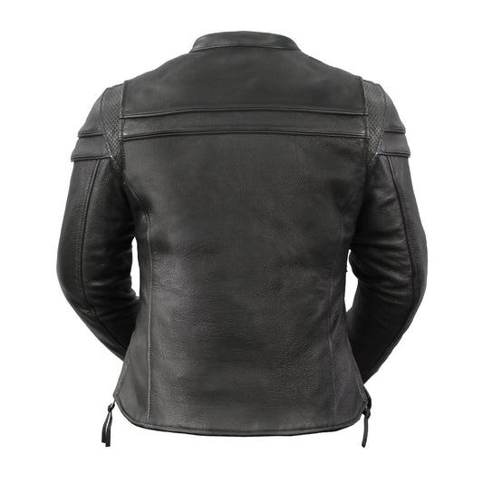 Women's Motorcycle Style Leather Jacket- "Maiden"