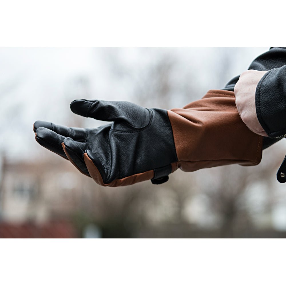 Men's Motorcycle Whiskey Leather Gauntlet- "Phenom"