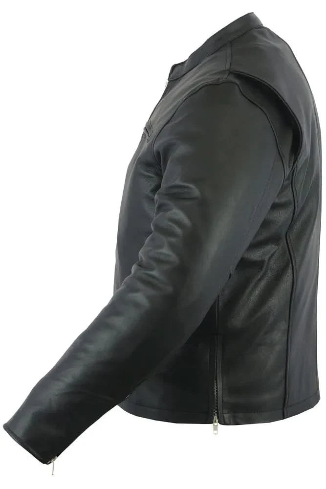 Men's Black Sporty Cruiser Jacket with Removable liner