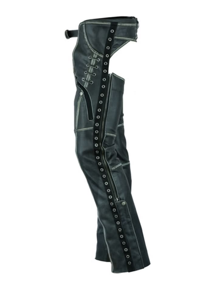 Women's Gray Stylish Lightweight Hip Set Chaps