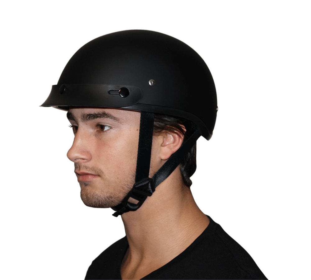DOT Approved Daytona Motorcycle Half Face Helmet - Skull Cap Graphics for Men & Women, Scooters, ATVs, UTVs & Choppers - W/ Guns