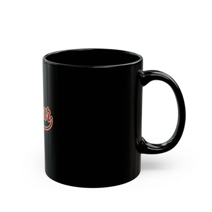 Rider's Gear Black Ceramic Mug — Retro Motorcycle Coffee Cup (11oz, 15oz)