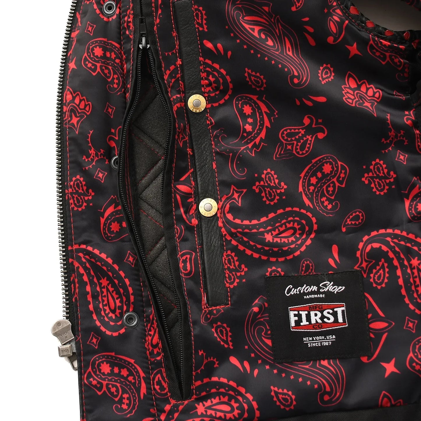 Men’s Motorcycle Leather Vest "Kingsnake"