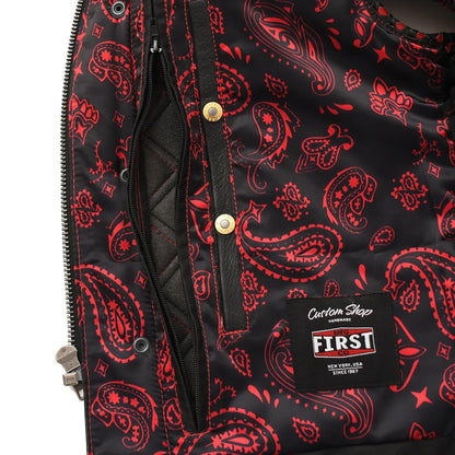 Men’s Motorcycle Leather Vest "Kingsnake"