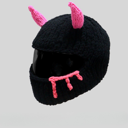 Handmade Knitted Little Devil Helmet Cover