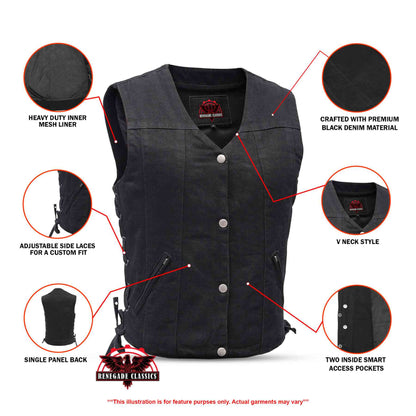 Women's Denim western vest