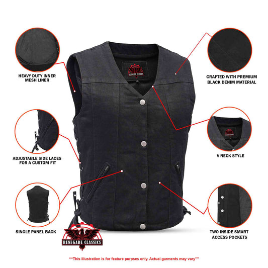Women's Denim western vest