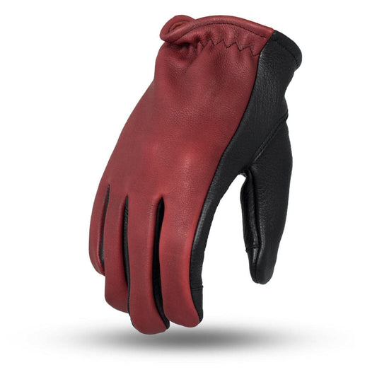 Men's Two-Tone Leather Motorcycle Roper Gloves