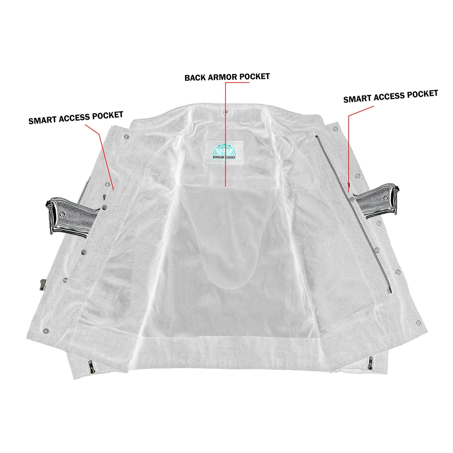 Mens Rough Rub-Off Denim Jacket
