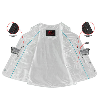 Women's leather motorcycle vest "Clara"