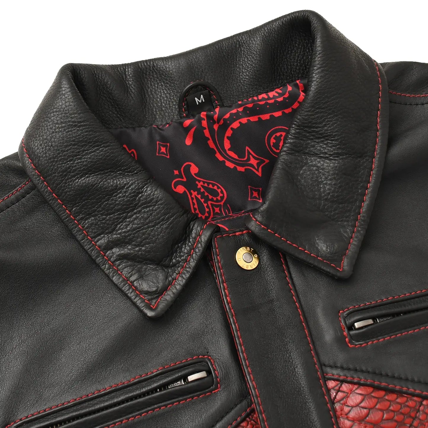 Men’s Motorcycle Leather Vest "Kingsnake"