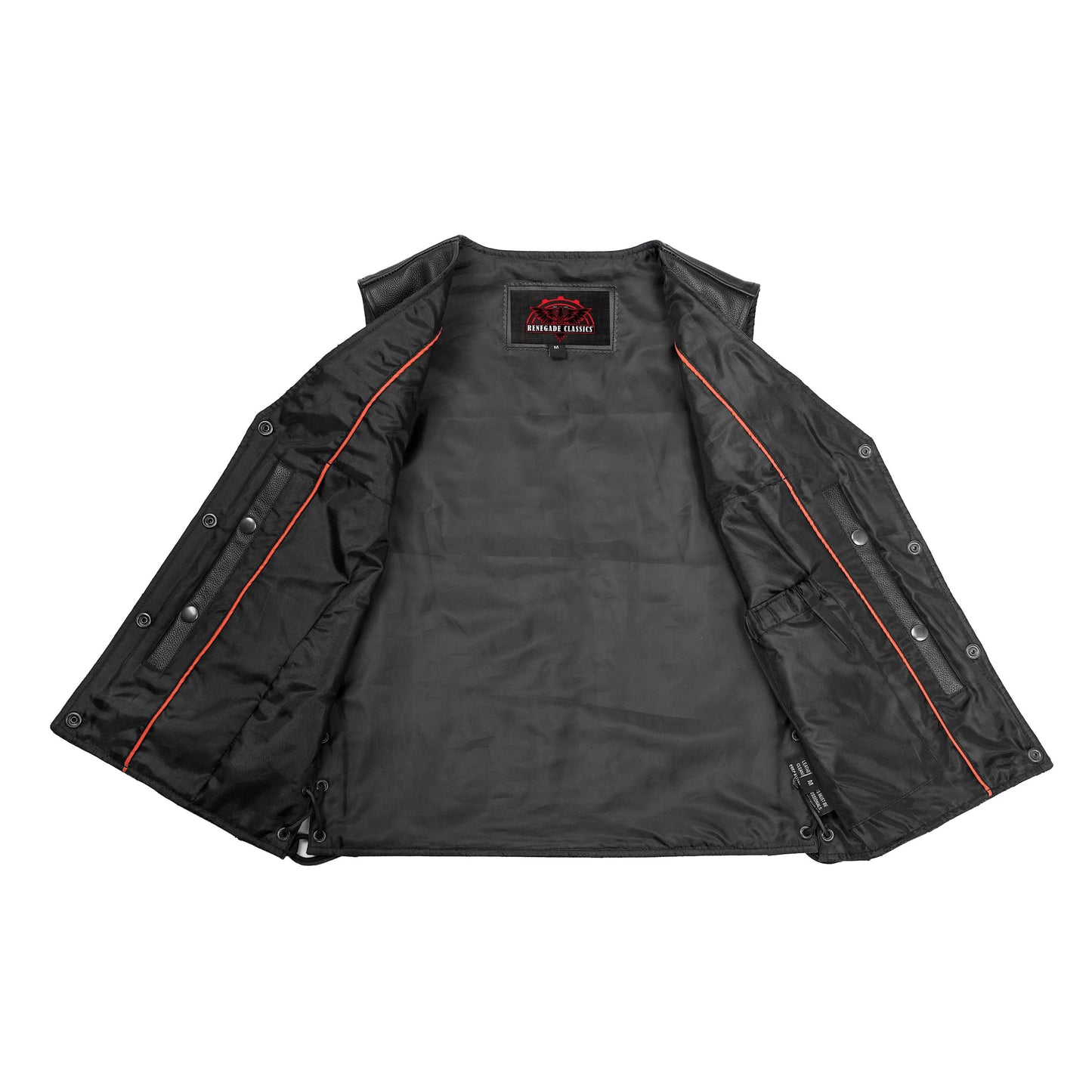 Women's Gray Leather Western Style Vest