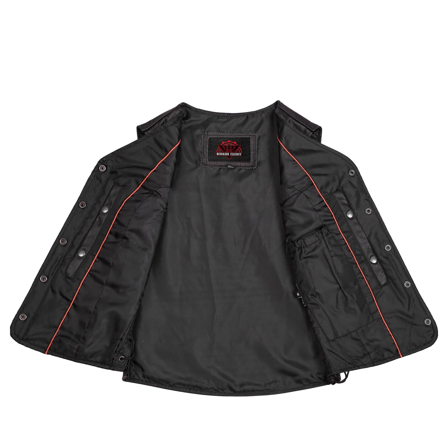 Women's leather motorcycle vest "Clara"