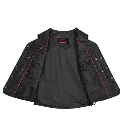 Women's leather motorcycle vest "Clara"