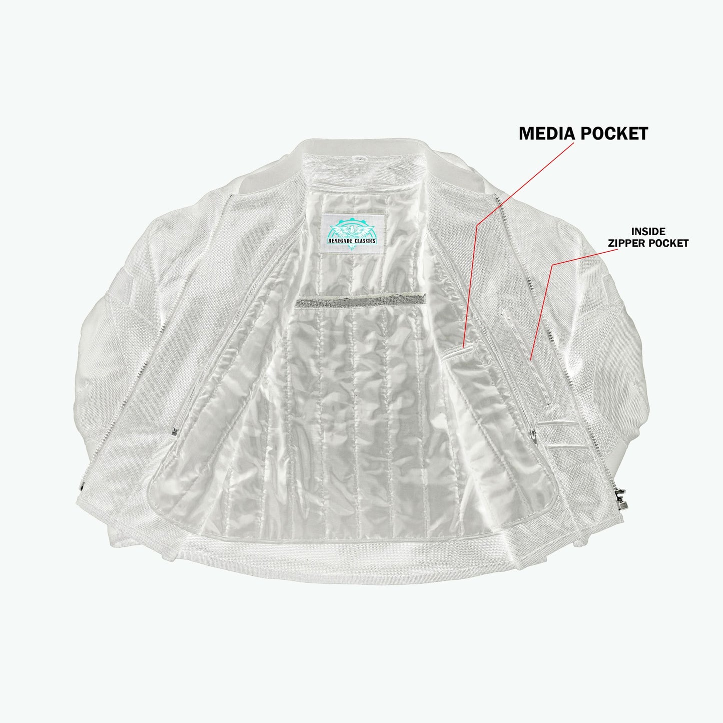Women's Sporty Mesh Jacket- Race Wave