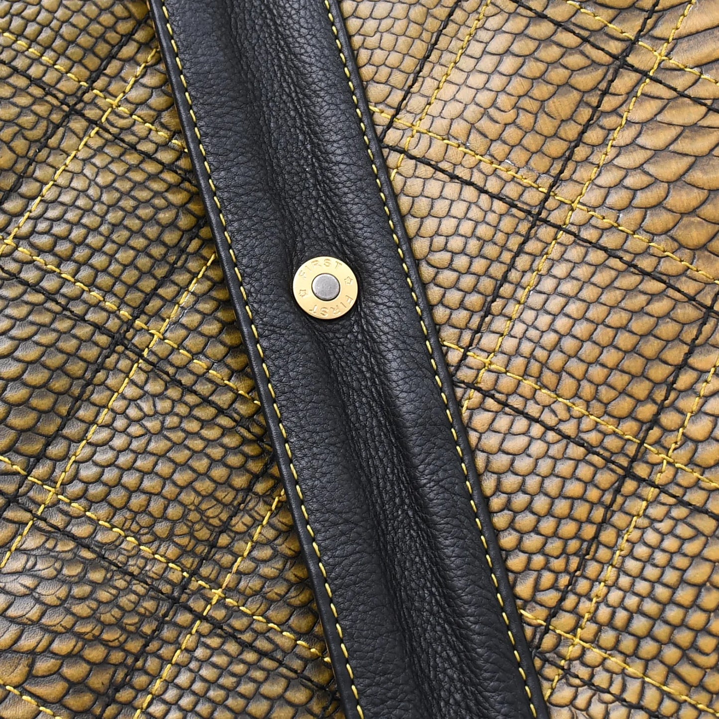 Men’s Motorcycle Leather Vest "Kingsnake"