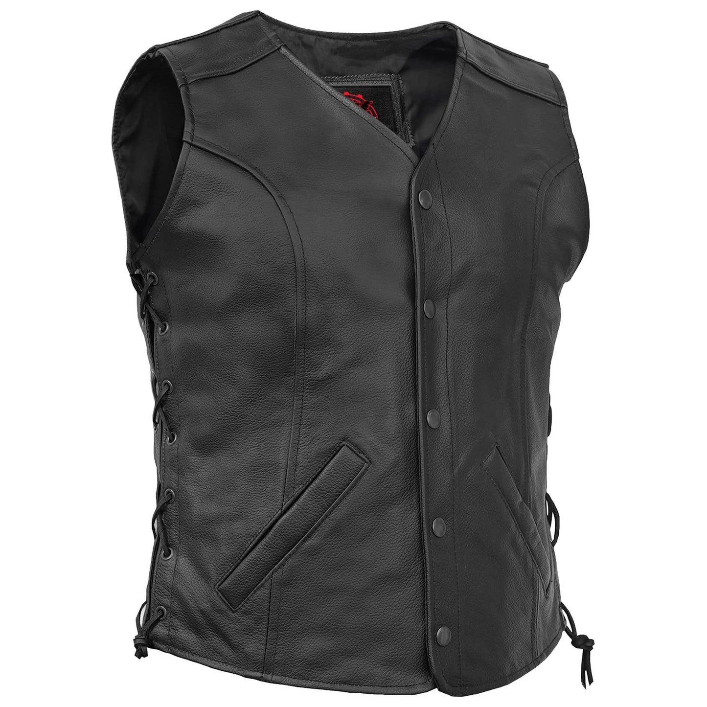 Women's leather motorcycle vest "Clara"