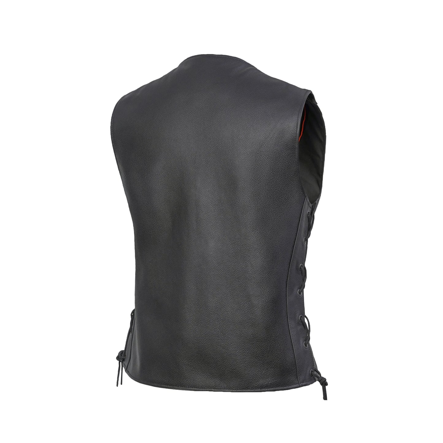 Women's Gray Leather Western Style Vest