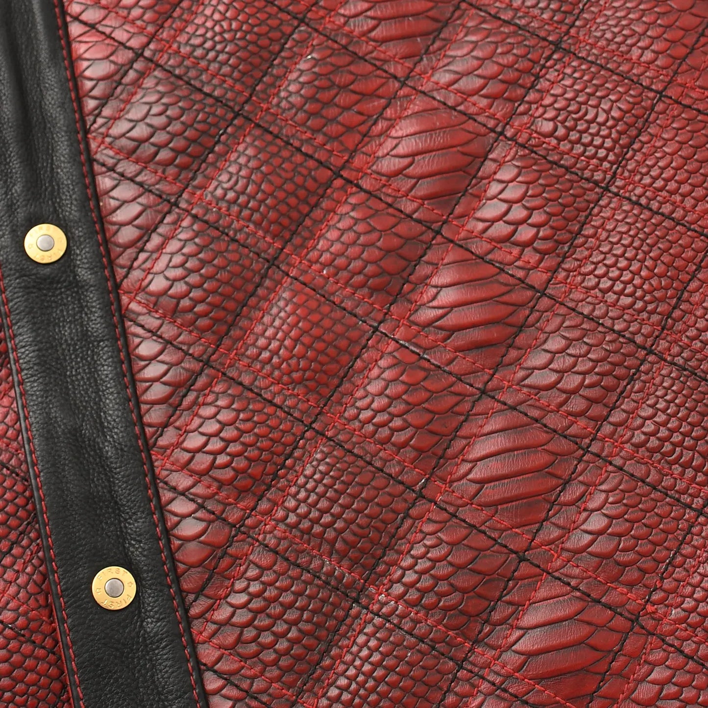Men’s Motorcycle Leather Vest "Kingsnake"