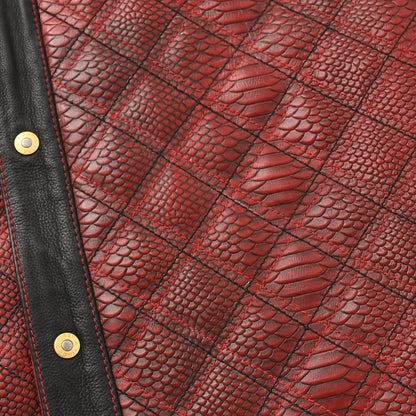 Men’s Motorcycle Leather Vest "Kingsnake"