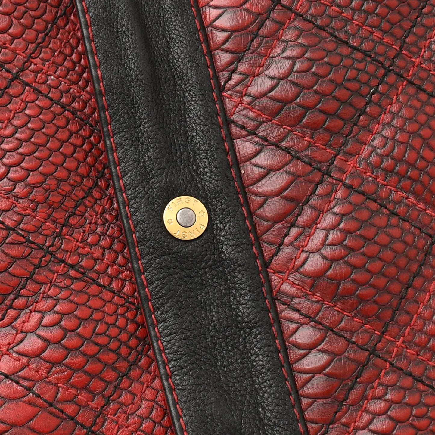 Men’s Motorcycle Leather Vest "Kingsnake"