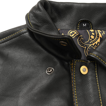 Men’s Motorcycle Leather Vest "Kingsnake"