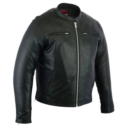 Men's Black Sporty Cruiser Jacket with Removable liner