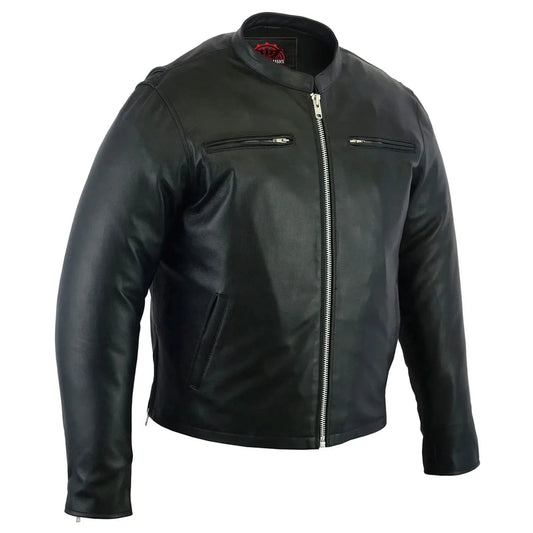 Men's Black Sporty Cruiser Jacket with Removable liner