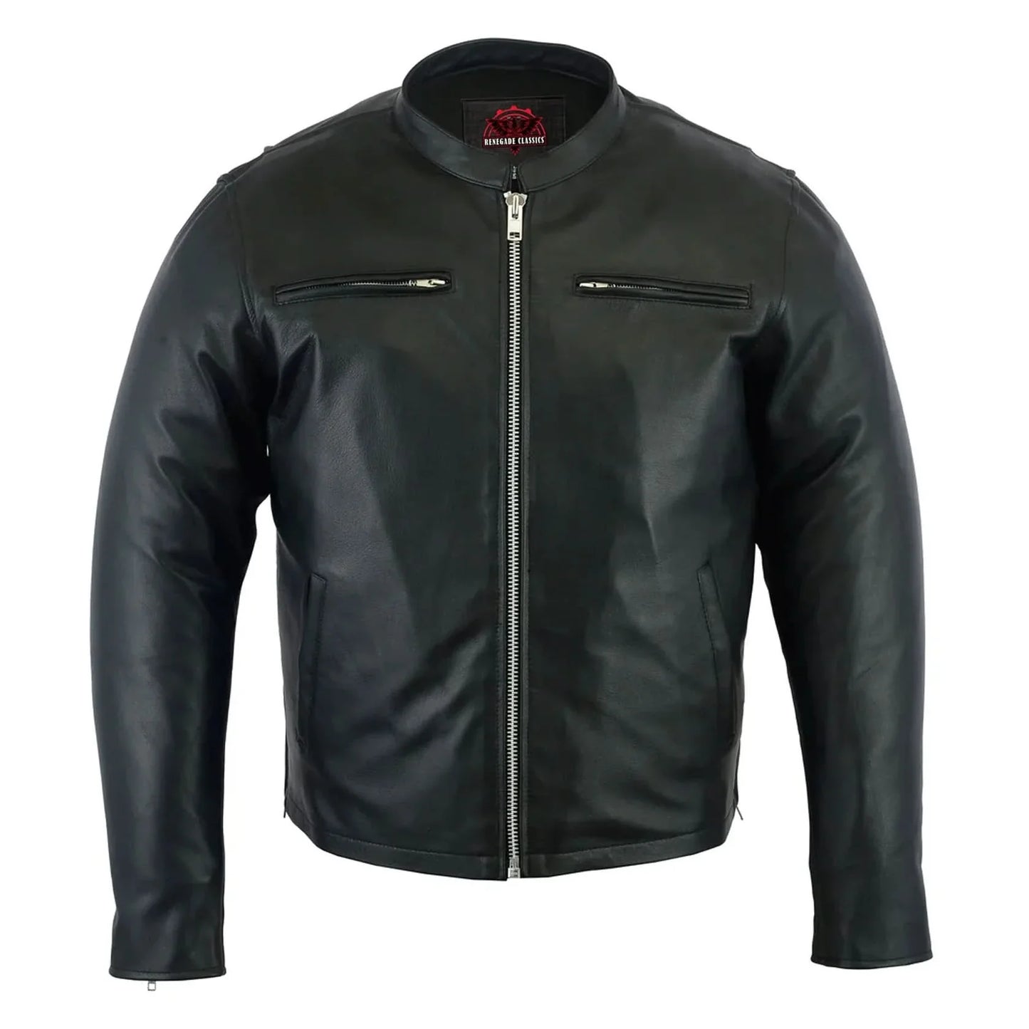 Men's Black Sporty Cruiser Jacket with Removable liner