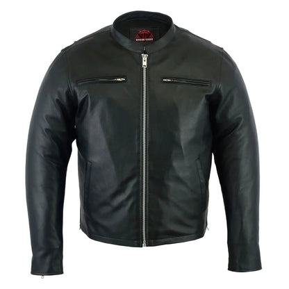 Men's Black Sporty Cruiser Jacket with Removable liner