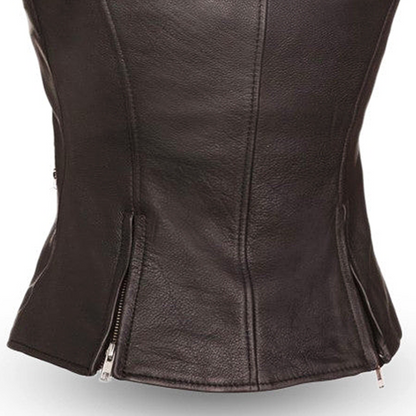 Women's "Fairmont" Motorcycle Leather Vest