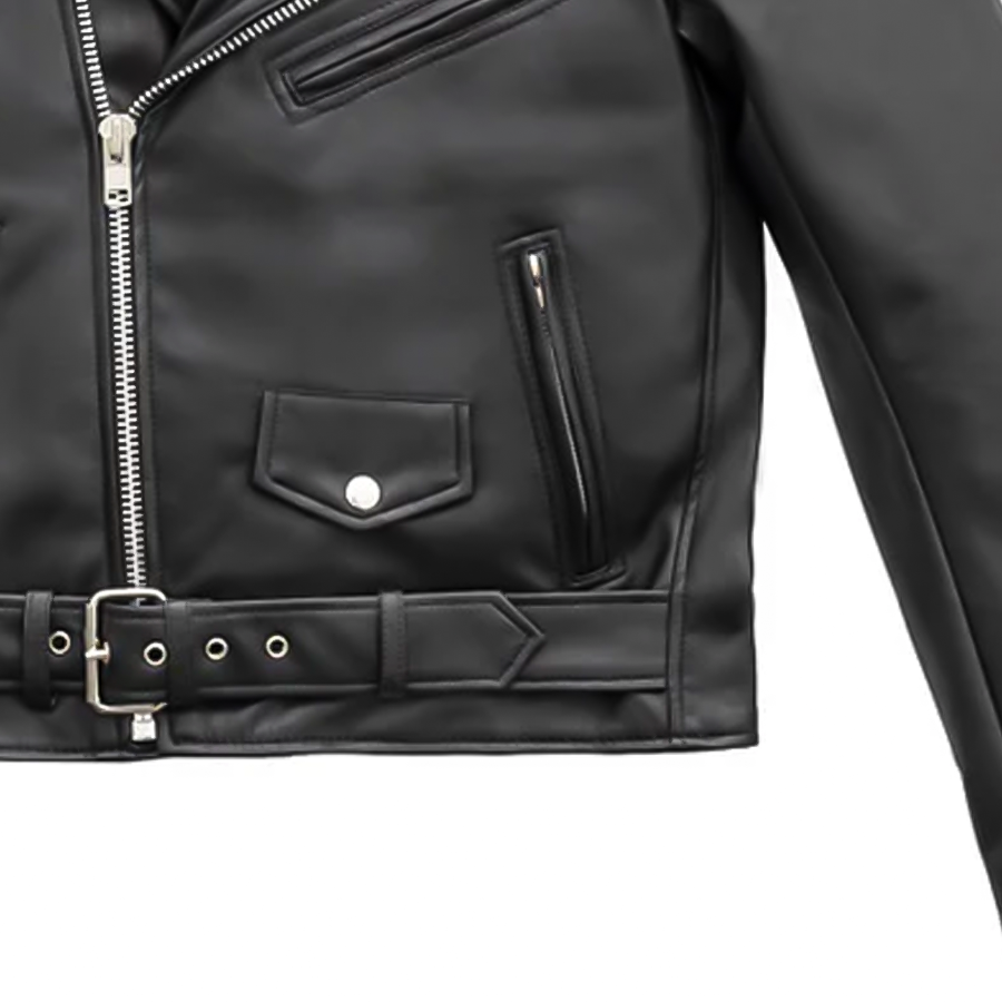 Women's Vegan Leather Motorcycle Riding Jacket- "Cassandra"