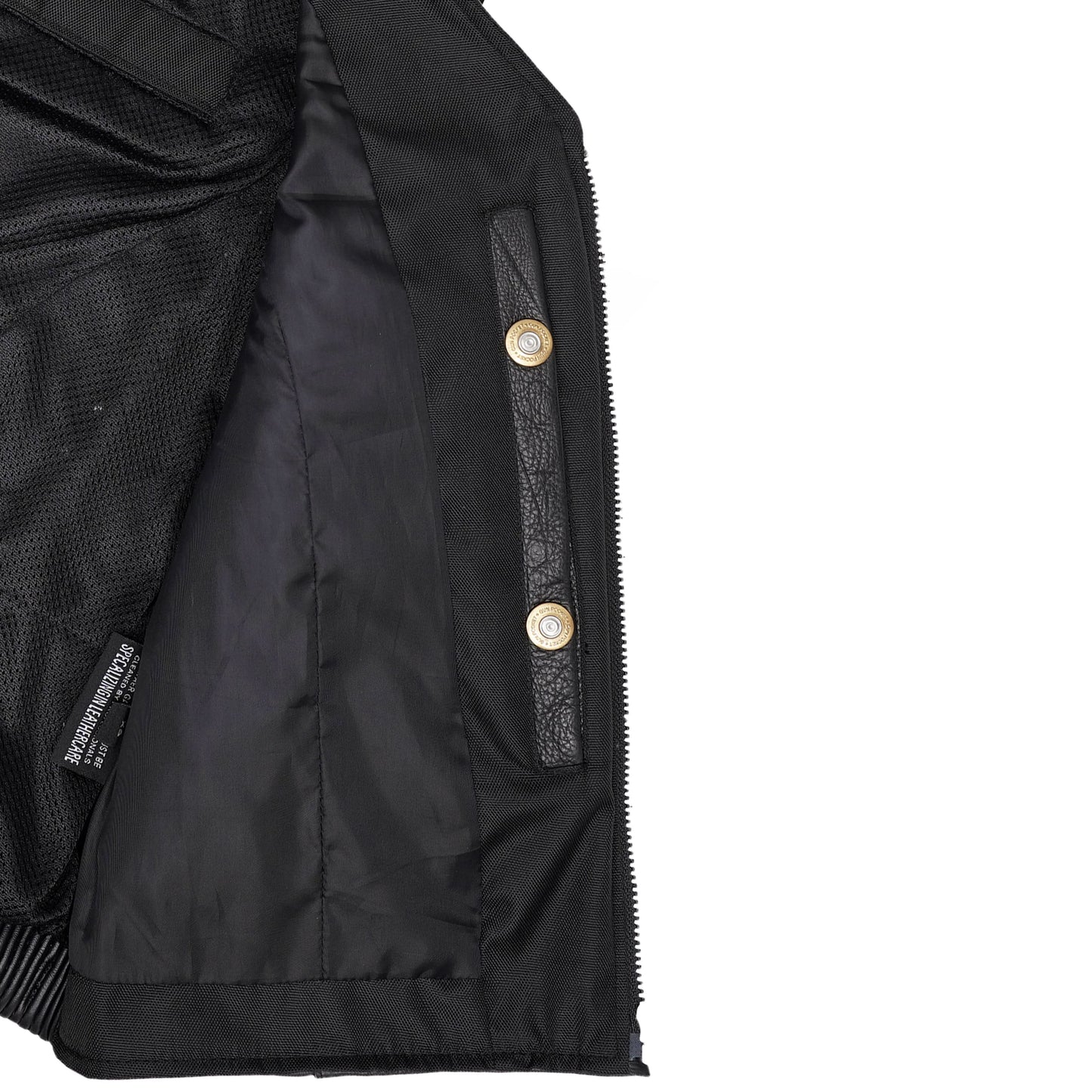 Women's Studded Leather Motorcycle Vest- Lined