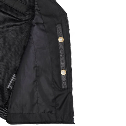 Women's Studded Leather Motorcycle Vest- Lined