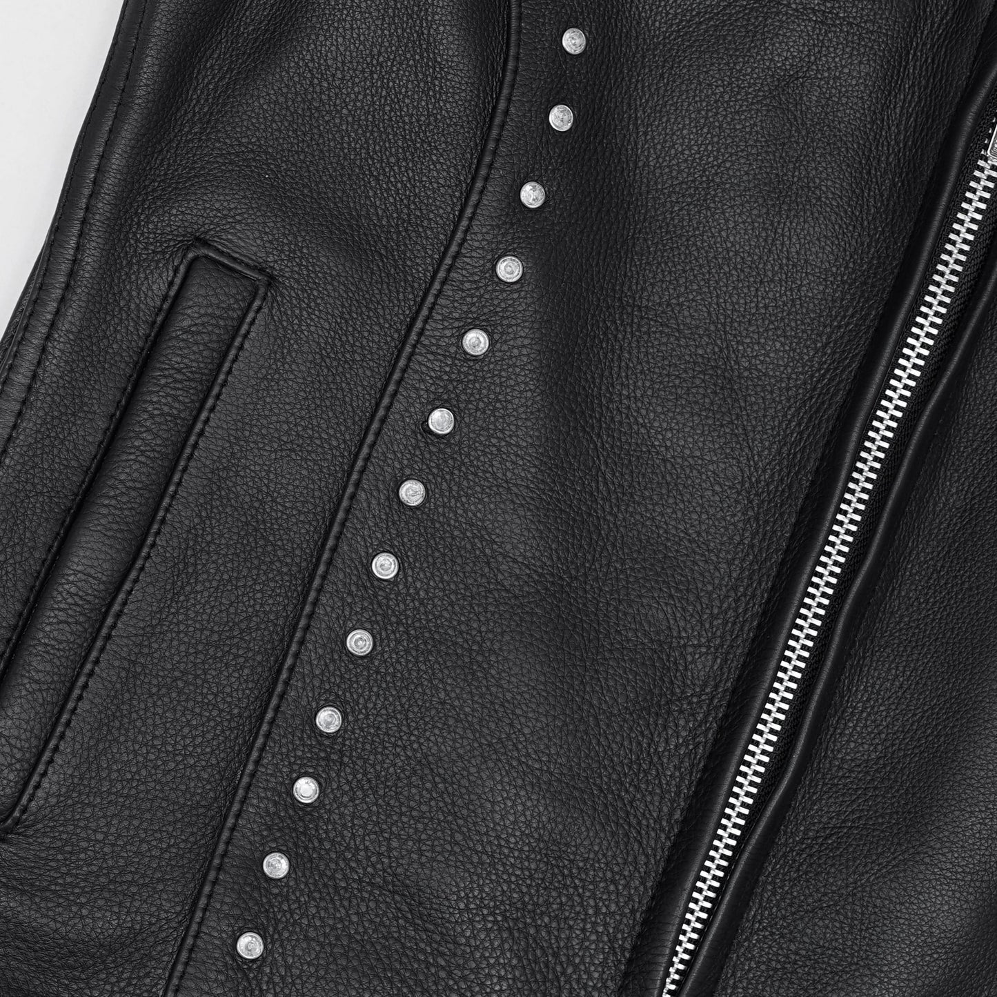 Women's Studded Leather Motorcycle Vest- Lined