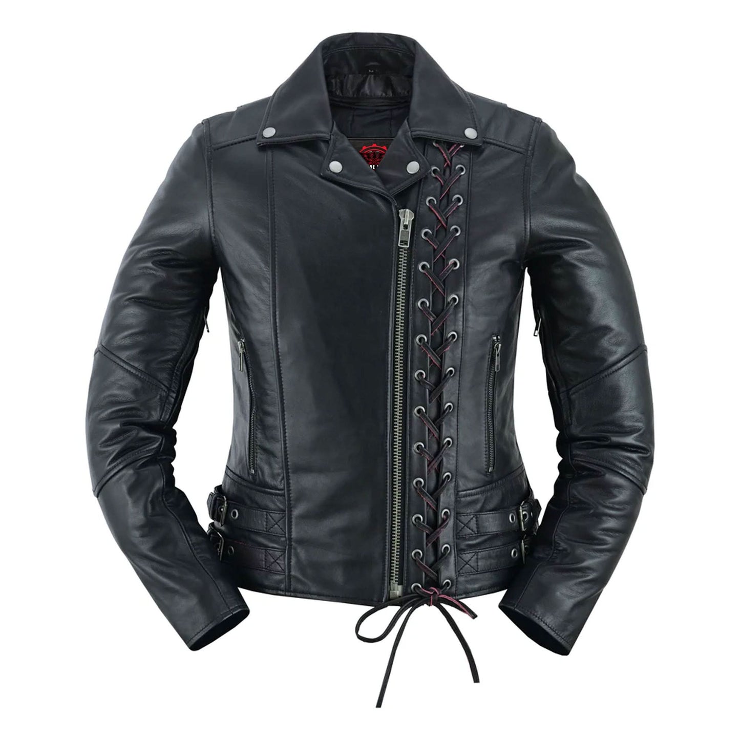 Women's Fashion Leather Jacket "Black Pearl"