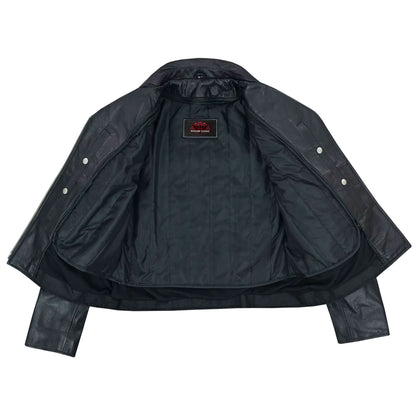Women's Fashion Leather Jacket "Black Pearl"