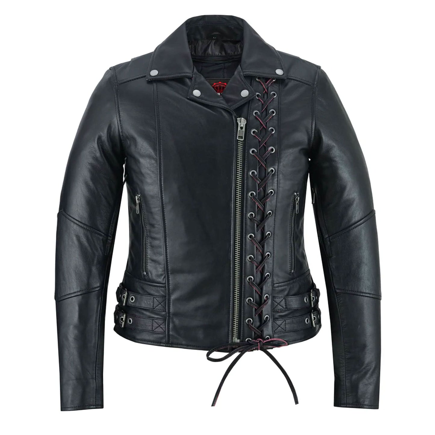 Women's Fashion Leather Jacket "Black Pearl"