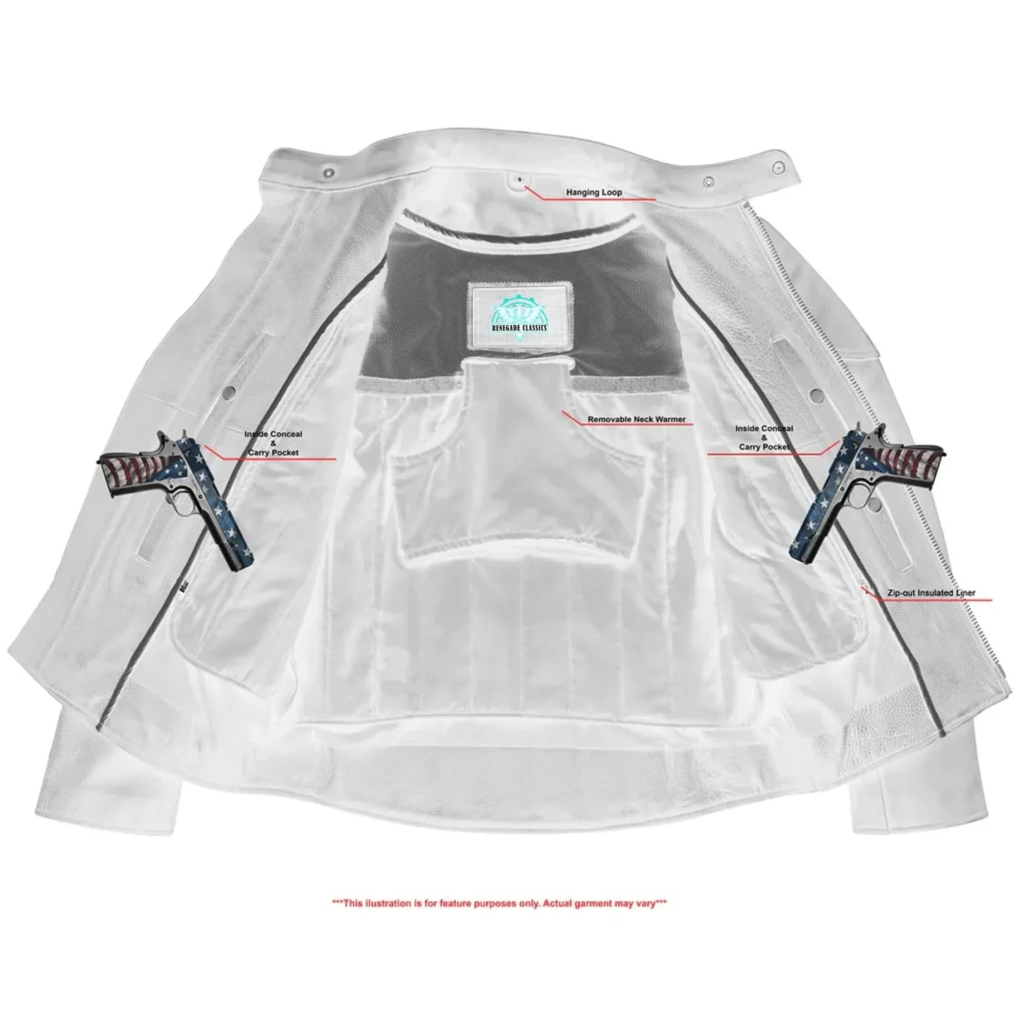 Men's Premium Vented Motorcycle Riding Jacket – Side Laces