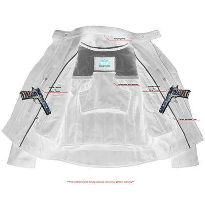 Men's Premium Vented Motorcycle Riding Jacket – Side Laces