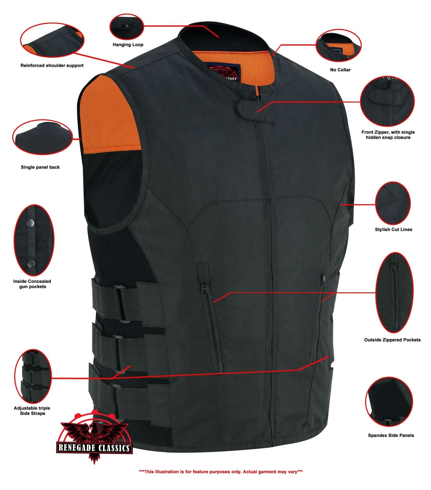 Men's SWAT style Textile Vest
