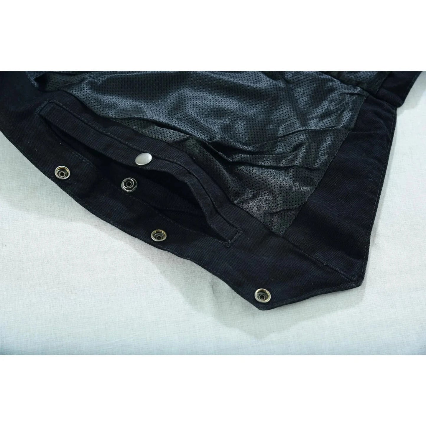 Women's Black Denim Classic Vest with Plain Sides